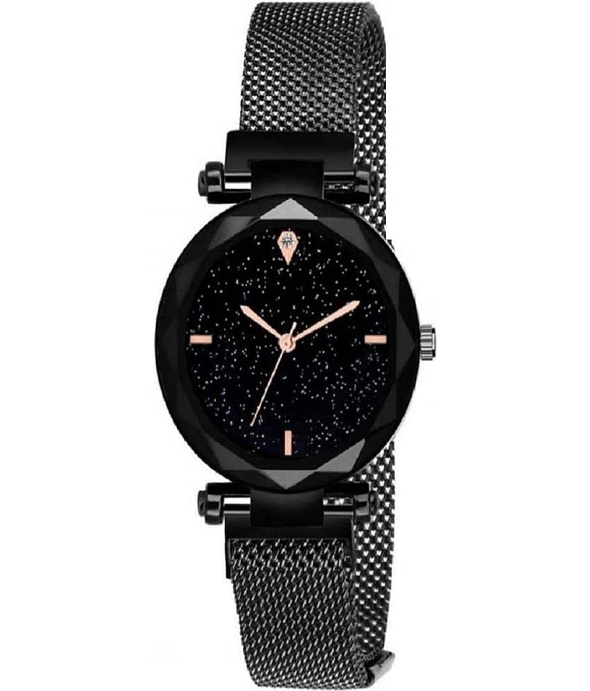 Renaissance Traders - Black Metal Analog Womens Watch