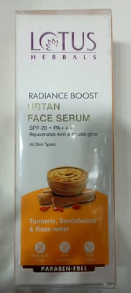 Lotus herbals rediance boost ubtan face serum 30 ml