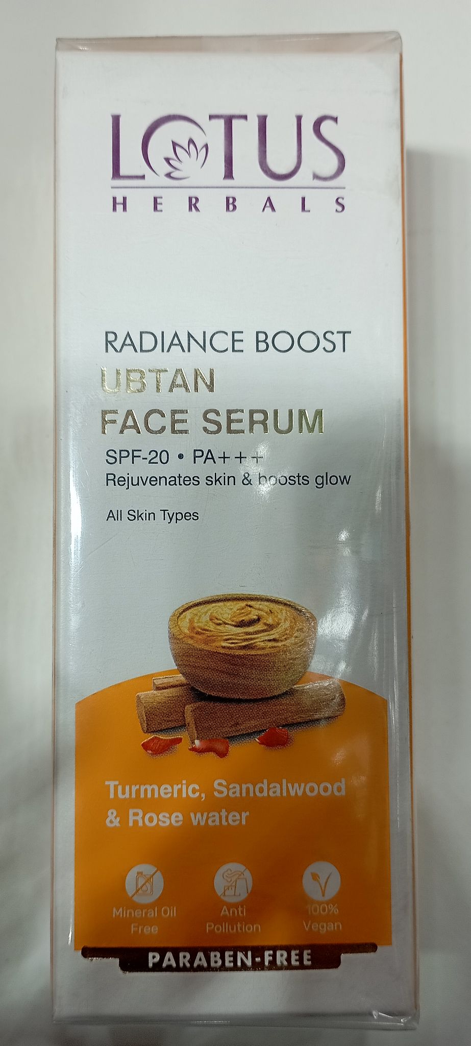 Lotus herbals rediance boost ubtan face serum 30 ml