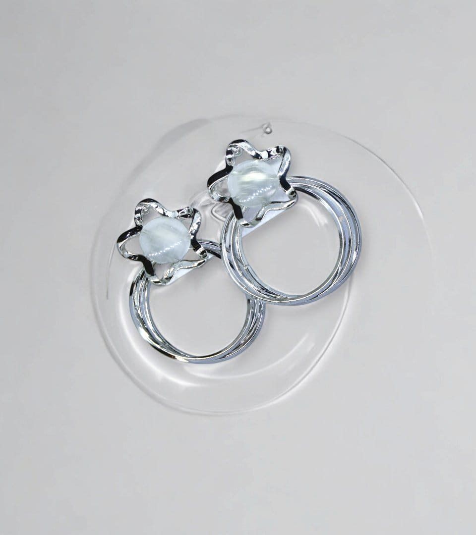 Silver Star Earrings