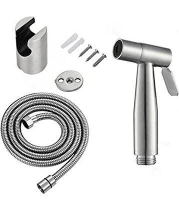 BATHONIX SS-304 Jacko Health Faucet with 1m HosePipe & Hook Stainless Steel Health Faucet (Water Sprayer)