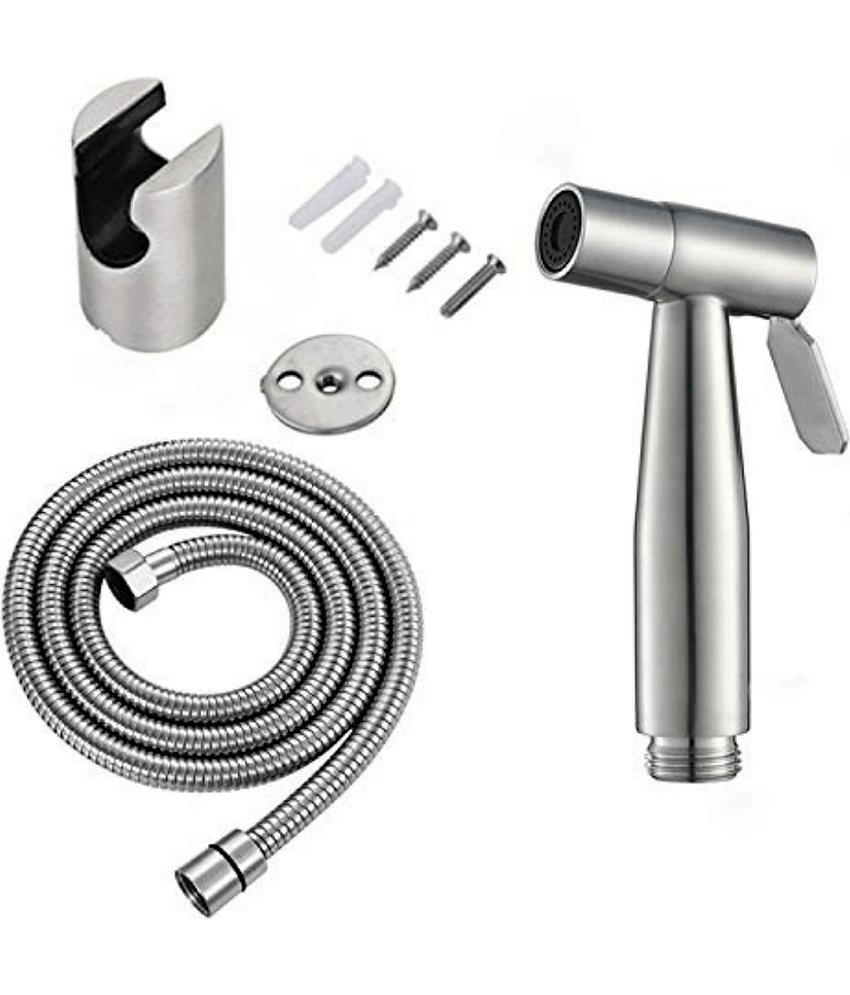 BATHONIX SS-304 Jacko Health Faucet with 1m HosePipe & Hook Stainless Steel Health Faucet (Water Sprayer)