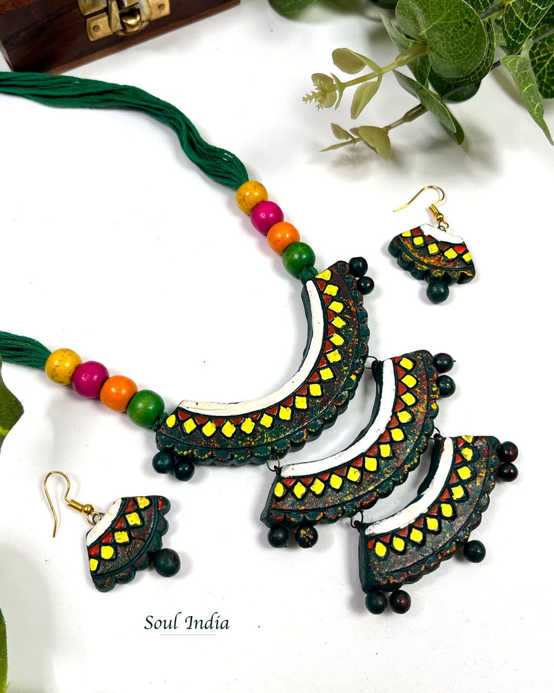 Handmade Cascade Style Terracotta Jewellery Set