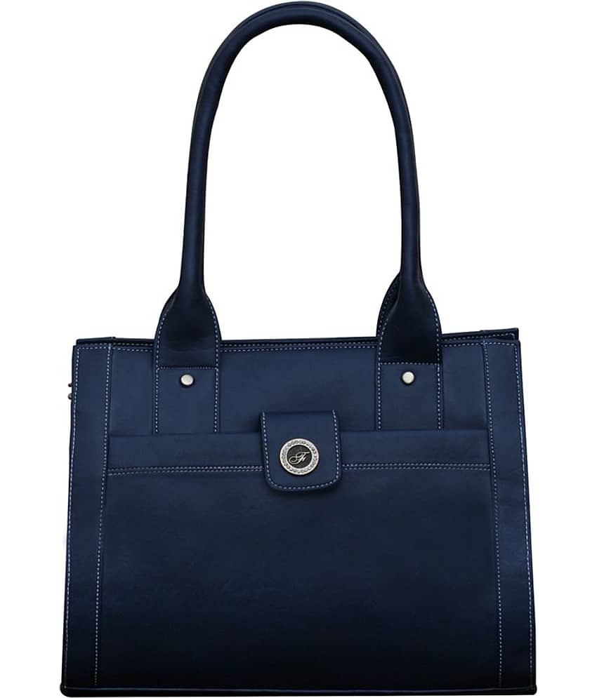 Fostelo Blue Faux Leather Shoulder Bag