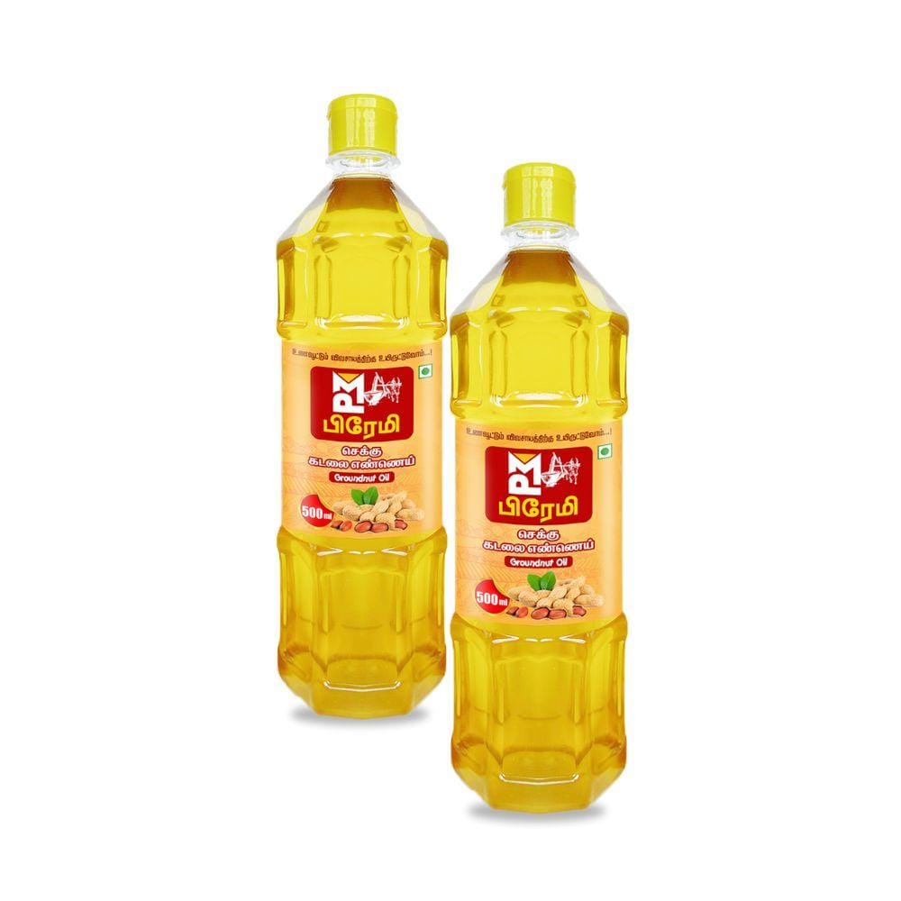 Cold Pressed Groundnut Oil - 1 Ltr (Pack Of 2)
