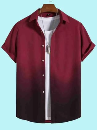 Men Regular Fit Checkered Curved Collar Casual Shirt
