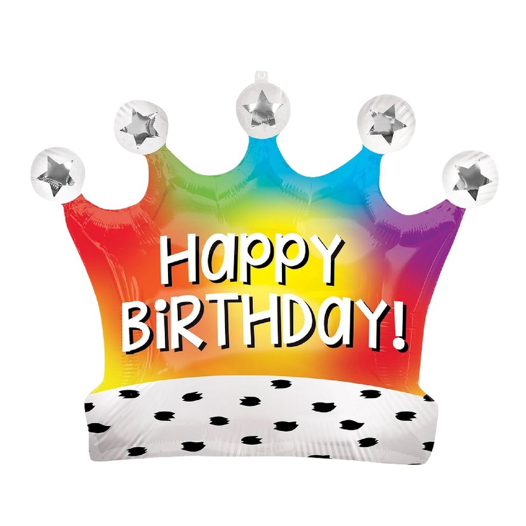 LRG SHP BDAY SATIN RAINBOW CROWN - Party and Festive Needs | Buy online on ZillyBuy