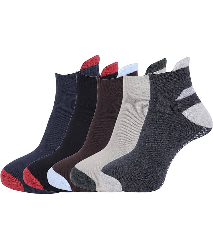 Dollar - Cotton Men's Colorblock Multicolor Ankle Length Socks ( Pack of 5 )