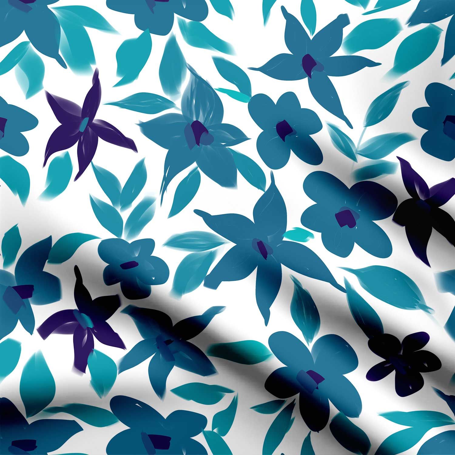 Watercolour floral print design Print Fabric-Pashmina