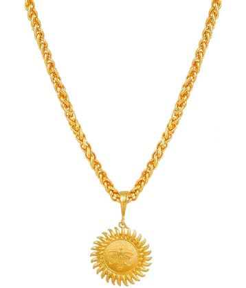 FASHION FRILL - Gold Plated Brass Chain with Pendant ( Pack of 1 )