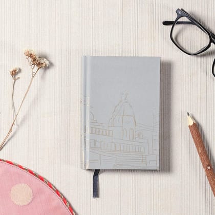 Handmade Printed Diary Small Grey 15x10 cm