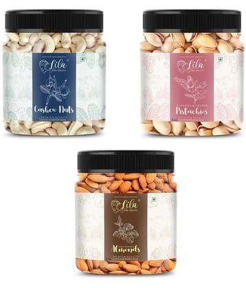 Lila Dry Fruits Cashew (500gm),Almond(500gm) & Pistachios(500 gm) Combo | Kaju Badam Pista Combo