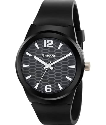 Reboot - Black Silicon Analog Men's Watch