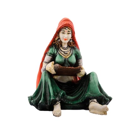 Polyresin Rajasthani Lady Showpiece