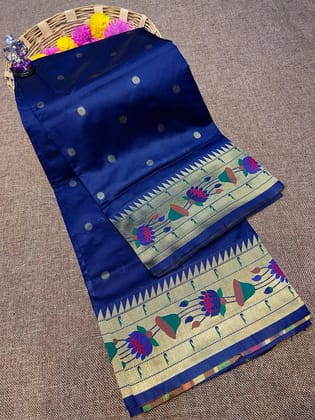 Payal Lotus Border Paithani Soft Tana Silk Sarees