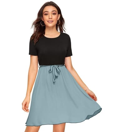 Women's Knitting Stretchable Solid Round Neck Cap Sleeve Dresses (Pista, M)-PID56849 Women's Knitting Stretchable Solid Round Neck Cap Sleeve Dresses (Pista, M)-PID56849
