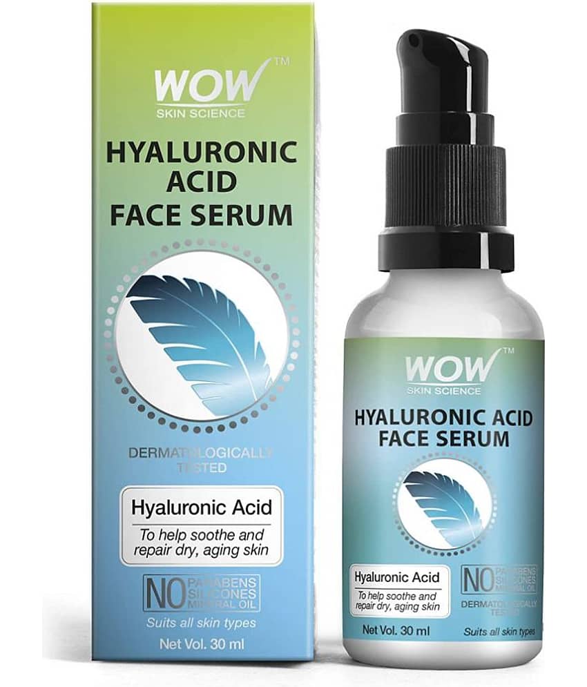 WOW Skin Science Hyaluronic Acid Face Serum - Soothing & Repairing Dry and Aging Skin - For All Skin Types - No Parabens, Silicones & Mineral Oil - Glass Bottle - 30ml