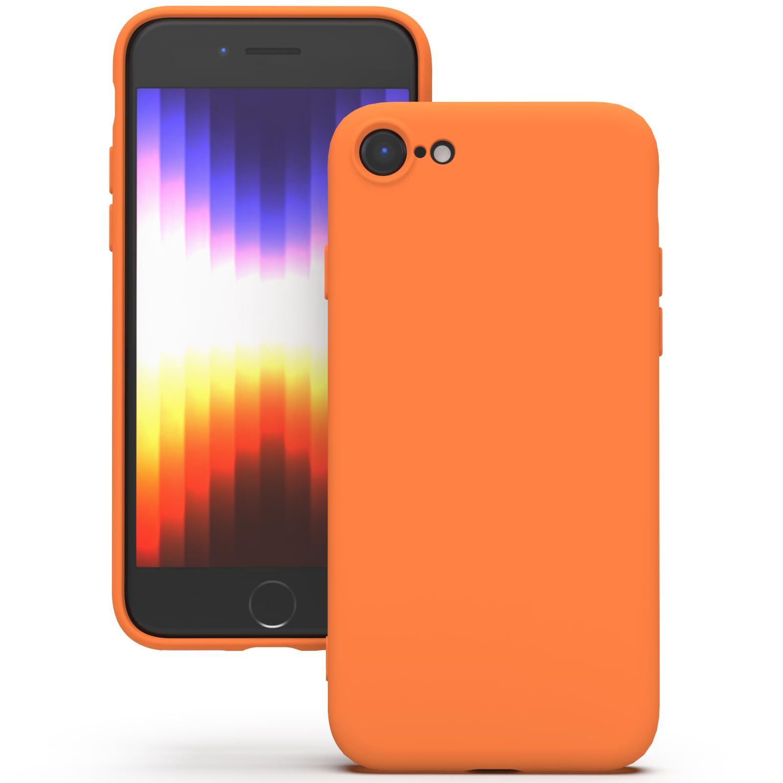 YATWIN Silicone Back Case for iPhone SE 2020/2022, iPhone 7/8, Soft-Touch Phone Back Cover for Apple iPhone SE 2nd 3rd Generation - Orange YATWIN Silicone Back Case for iPhone SE 2020/2022, iPhone 7/8, Soft-Touch Phone Back Cover for Apple iPhone SE 2nd