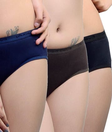 Eve's Beauty Pack of 3 Cotton Women's Briefs ( Multi Color )