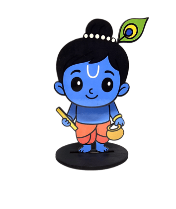 Lord krishna Bobble Head  Idol for Car Dashboard, Home Decor | Spiritual God Statue for Kids | Cute Bobblehead Toy Gift | Murti Figurine