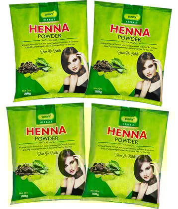 SUNNY HERBALS Powder Herbal Henna 100 g Pack of 4