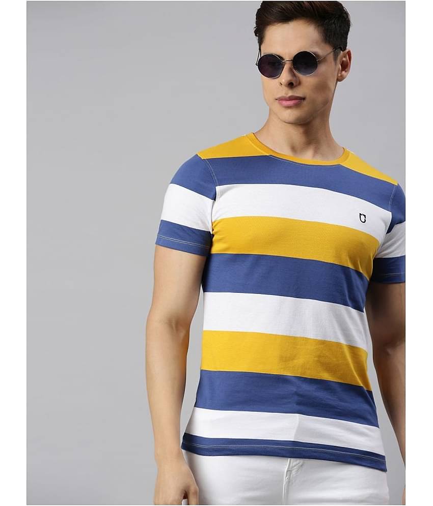 Urbano Fashion Cotton Multicolor Striper T-Shirt