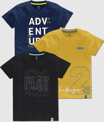 CODEZ Pack of 1 Boys Cotton T-Shirt ( Multicolor2 )