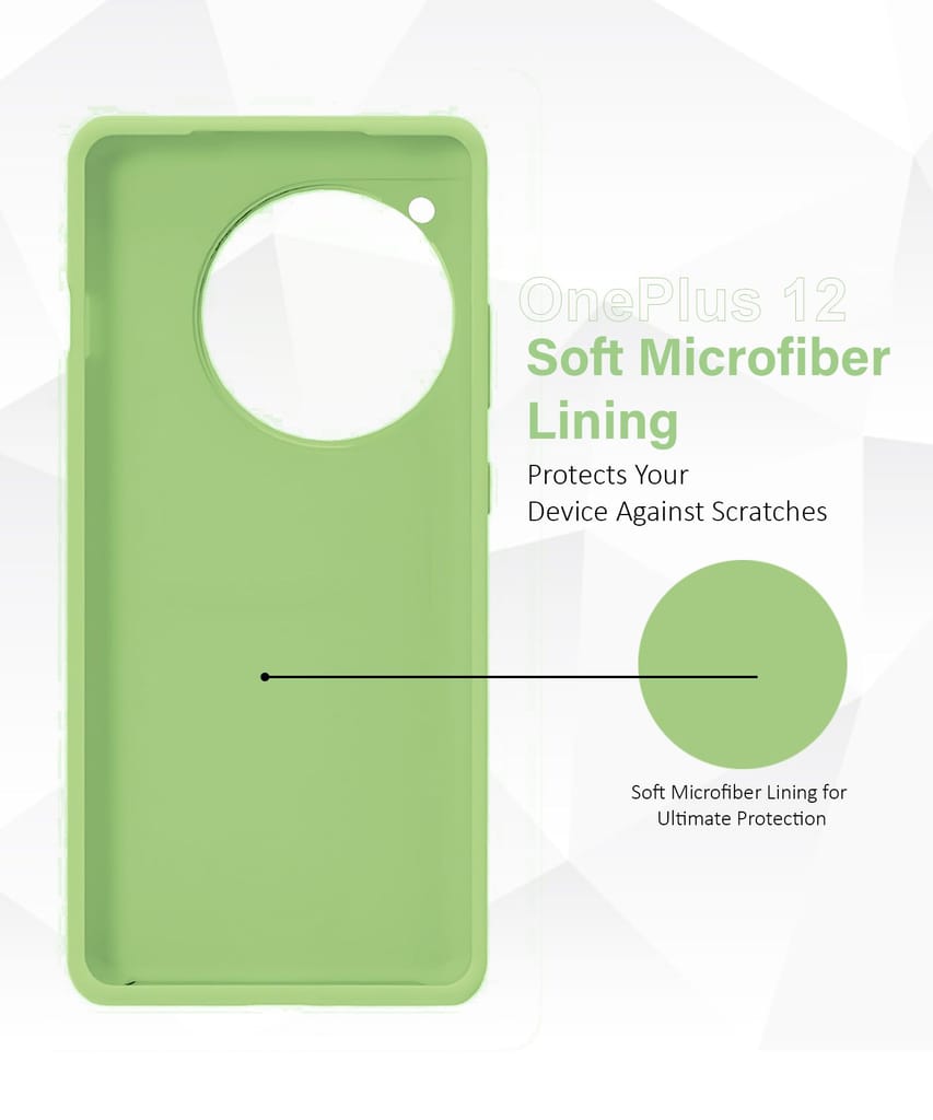 LIRAMARK Liquid Silicone Soft Back Cover Case for OnePlus 12 5G