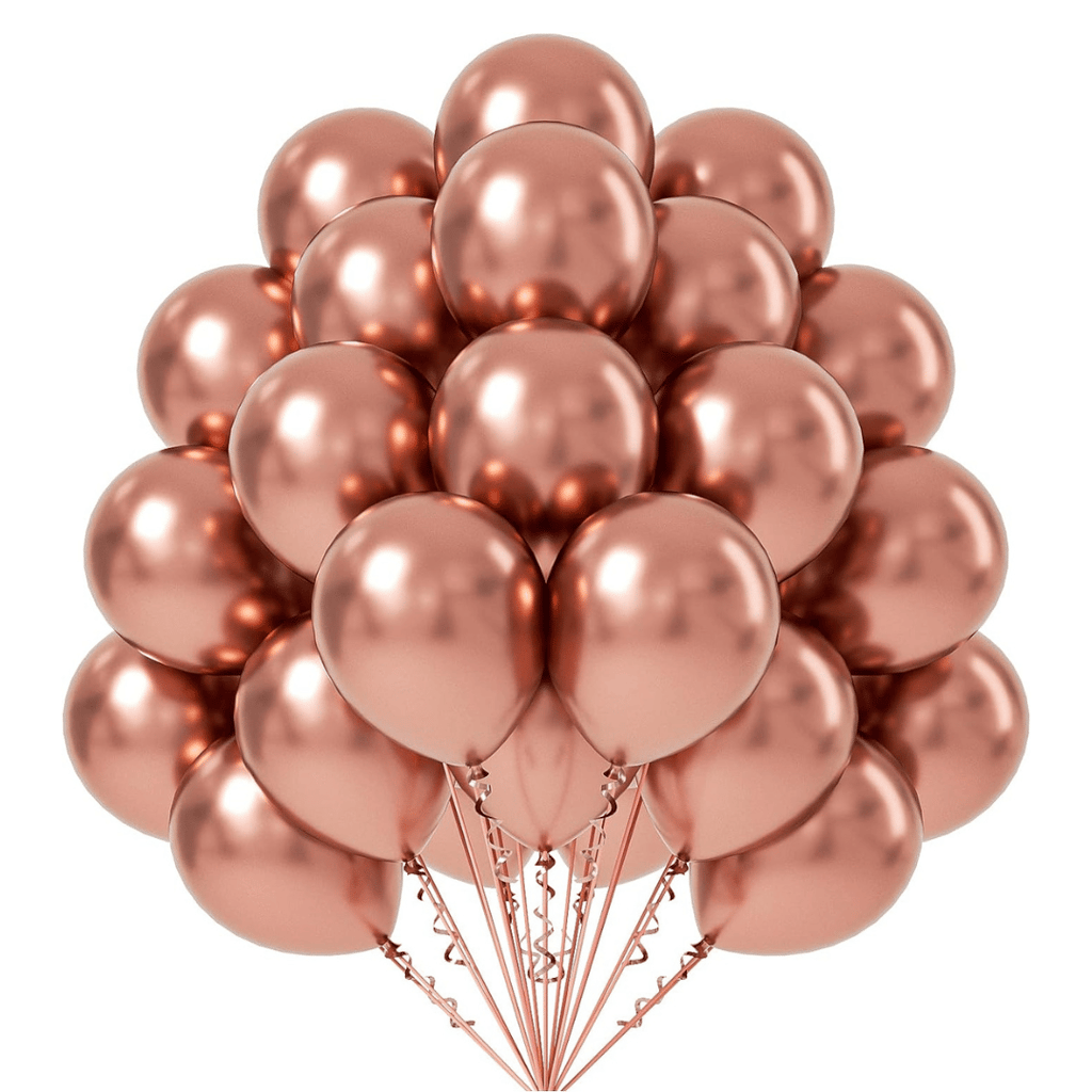 Wanna Party Chrome Rose Gold Balloons 12 inches - Pack of 10 - Party and Festive Needs | Buy online on ZillyBuy