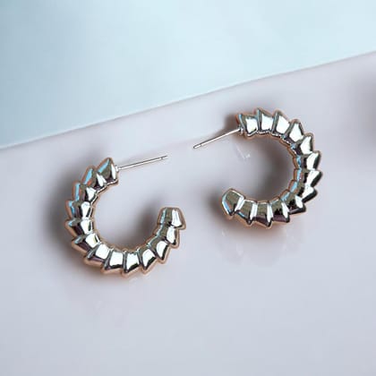 Moonlit Elegance Hoop Earring