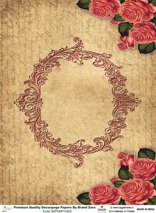 Brand Zero Premium Quality Decoupage Paper Pack of Two - Design Code: BZPQDP10202