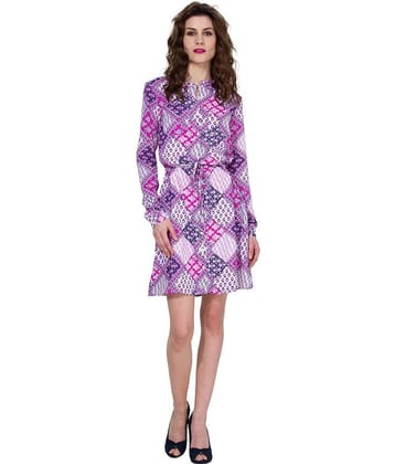 Folklore Polyester Multi Color Dresses