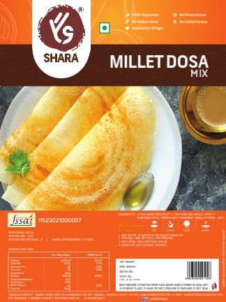 Shara Millet Dosa Mix (200g) | Nutritious Multi-Millet Blend | Healthy Breakfast