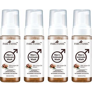 PARK DANIEL Men's Intimate Wash Maintain Ph Balance with Argan Oil Extract Pack 4 of 150ML (4 x 150 ml)