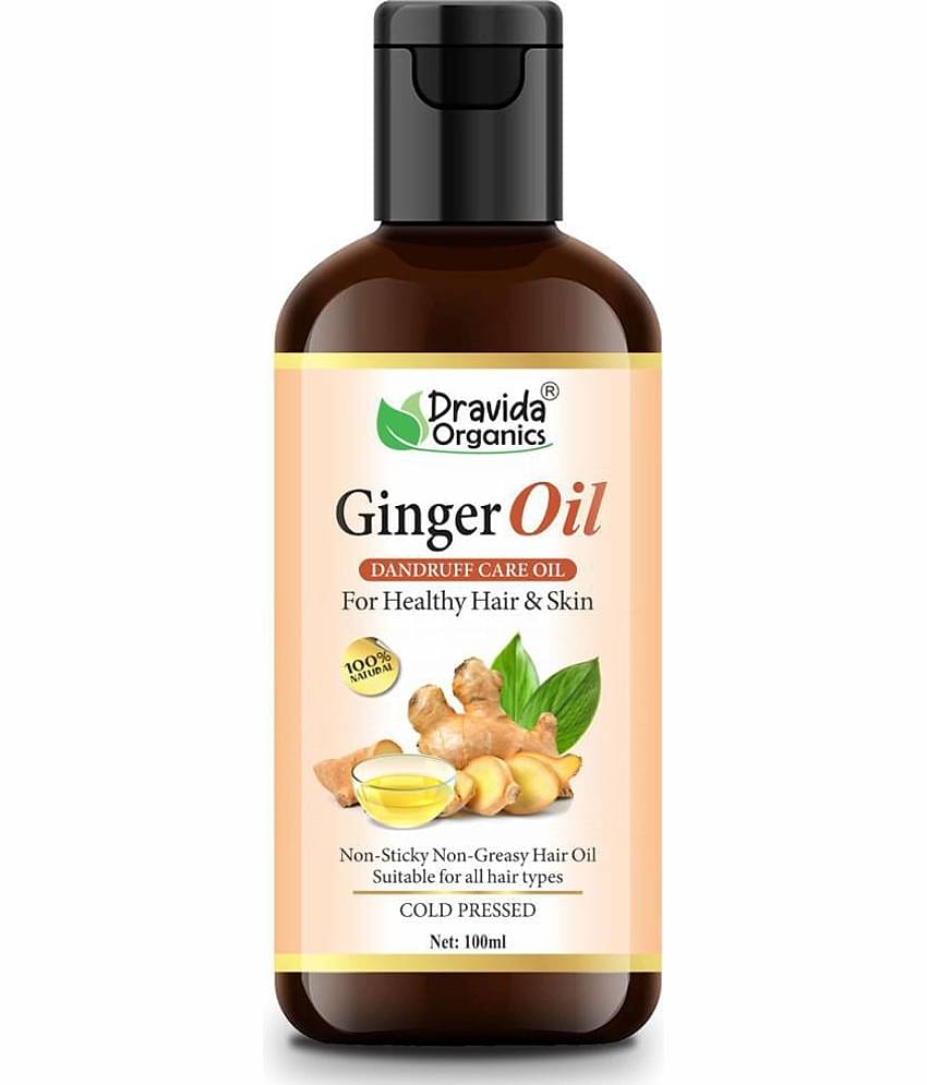 Dravida Organics Ginger Hair Oil - 100% Pure & Natural for Skin & Hair Oil 100 mL