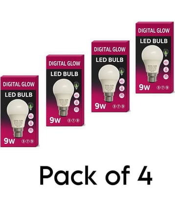 Digital glow 9W Cool Day Light LED Bulb ( Pack of 4 )