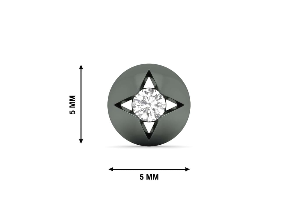 Radiant Starburst Ear Stud For Him (1 Pc Only)