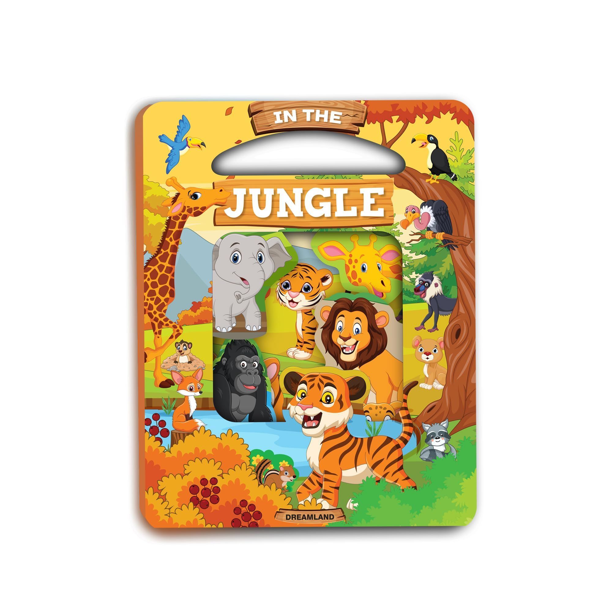 Die Cut Window Board Book - In the Jungle Picture Book for Children Educations Board Book for Kid Die-Cut Shape Board Books [Board book] Dreamland Publications