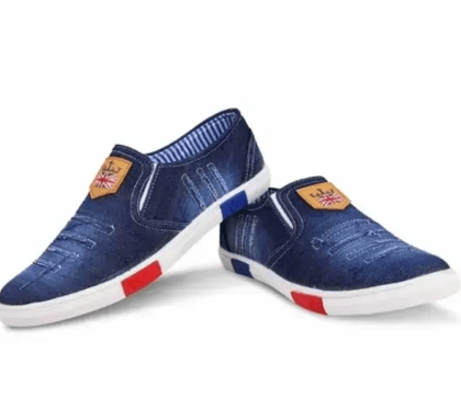Slip On Denim Casual Loafer For Men Loafer For Men(blue)*  ( Size : 6 )