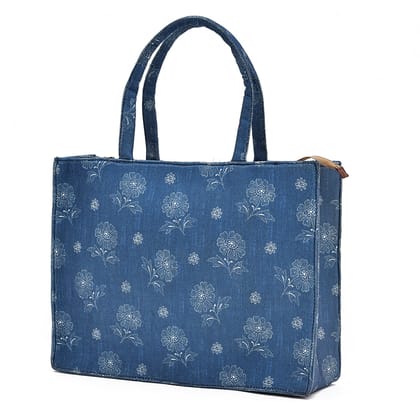 Denim Laptop Tote