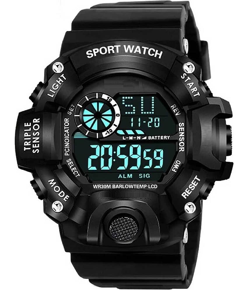 Hala - Black Dial Digital Boys Watch ( Pack of 1 )