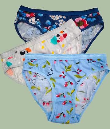 Ladyland Cotton Hipster ( Multicolor , Pack of 3 )