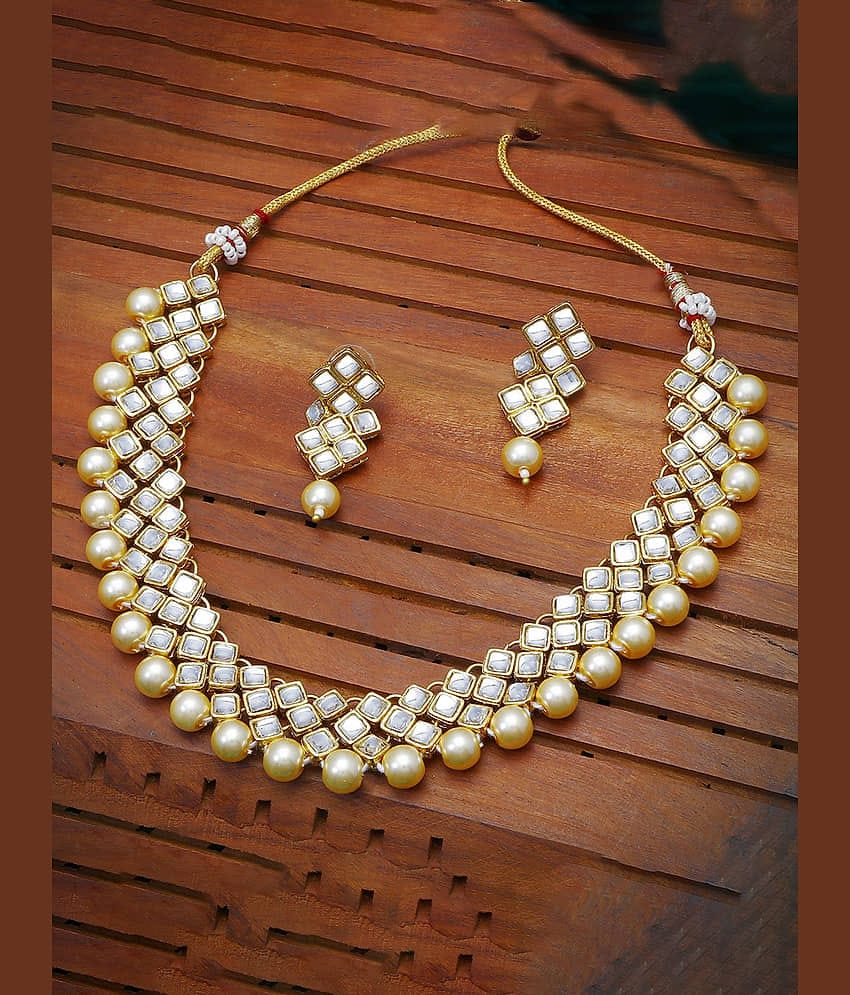 Sukkhi Gold Alloy Necklace Set ( Pack of 1 )