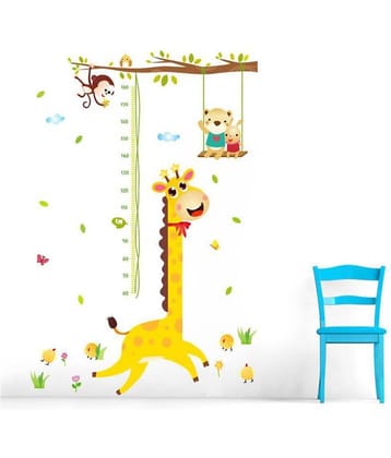 Decor Villa Tree and ziraf Animals Sticker ( 58 x 91 cms )