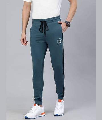 The Indian Garage Co. Slim Flat Men's Joggers - Teal ( Pack of 1 )