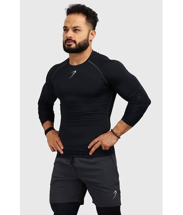 Fuaark - Black Polyester Slim Fit Men's Compression T-Shirt ( Pack of 1 )