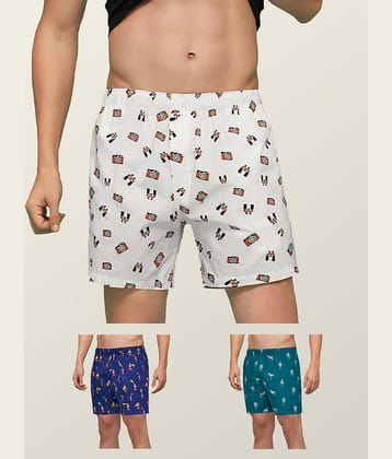 XYXX Pack of 3 Cotton Blend Boxers For Men's ( Multicolor )