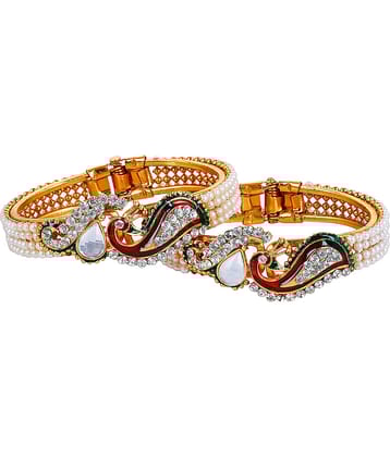 YouBella Multicolour Gold-Plated Bangles for Women