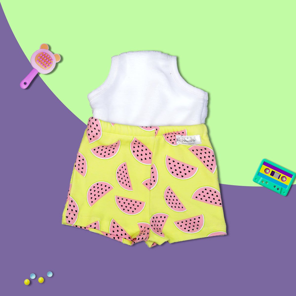 Snugkins Potty Training Shorts for Toddlers,Boys & Girls 100% Cotton - Pack of  1 - Watermelon-Size 1 (1-2 years) / 1