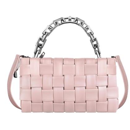 Pink Designer Faux Leather Handbag For Women And Girls HB34